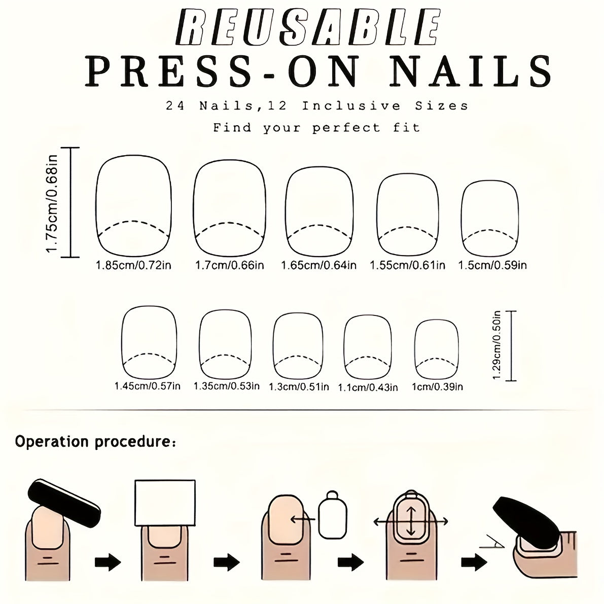 144pcs Multi-Style Handmade False Nail Set | Featuring Various Nail Art Styles, Suitable For Women And, Trendy Women, Perfect For Daily Use And Parties, Made of ABS, Mixed Color System, Square Shape, Middle Length, Glossy End