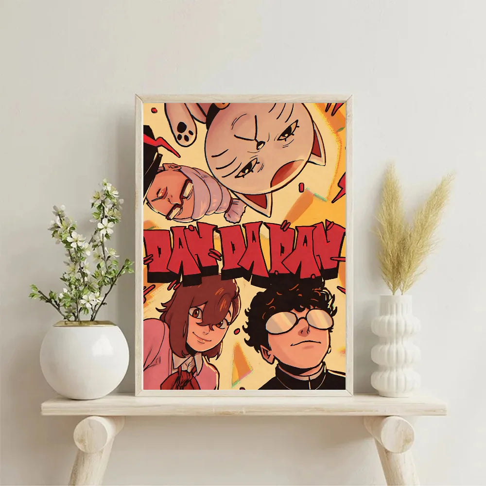 1PC Classic Anime Dandadan Poster Self-adhesive Art Waterproof Paper Sticker Coffee House Bar Room Wall Decor