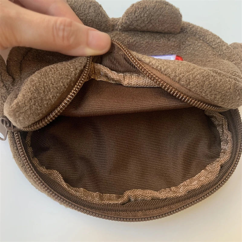 Domo Kun Plush Multi Storage Bag Makeup Organizer Pouch Kawaii Cute Coin Purse Wallet Cosmetic Bags Beauty Vanity Case