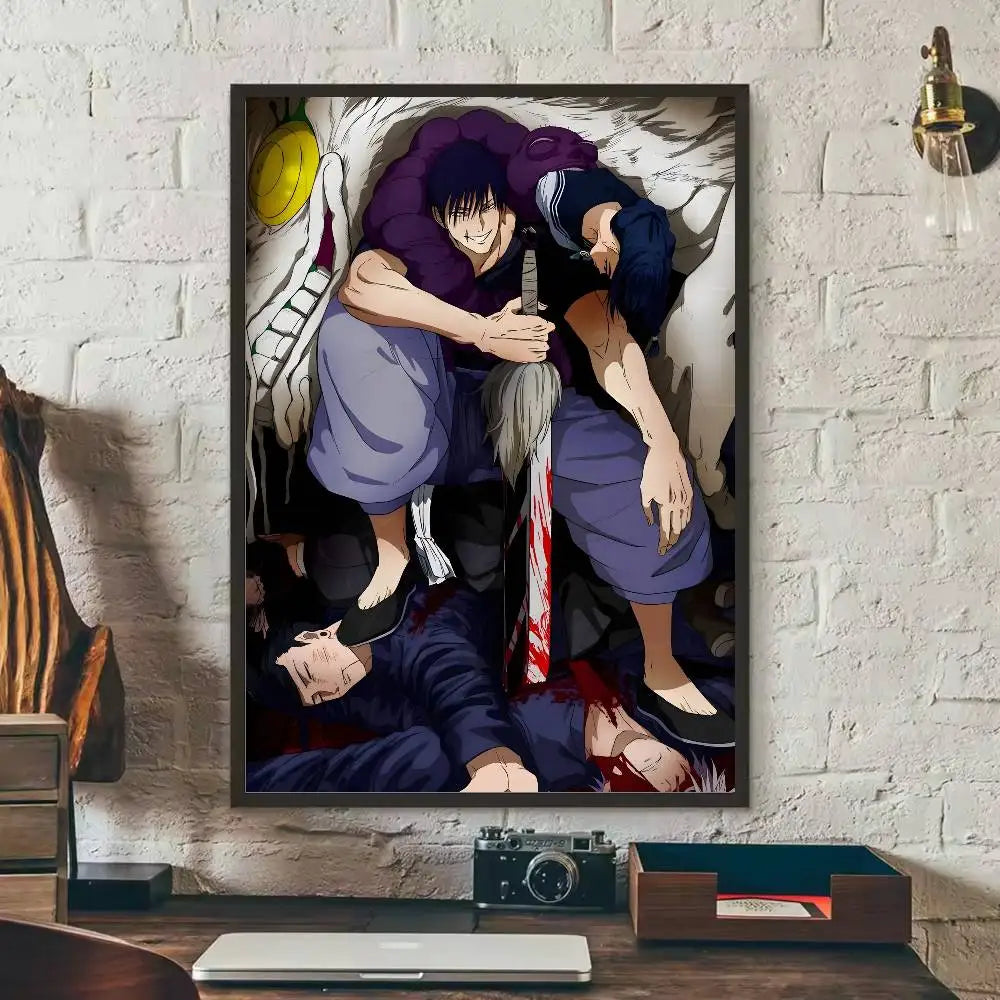 Kaisen Fushiguro Toji Anime Poster HD Art Sticky Wall Waterproof Home Living Room Bedroom Bar Aesthetic Decoration