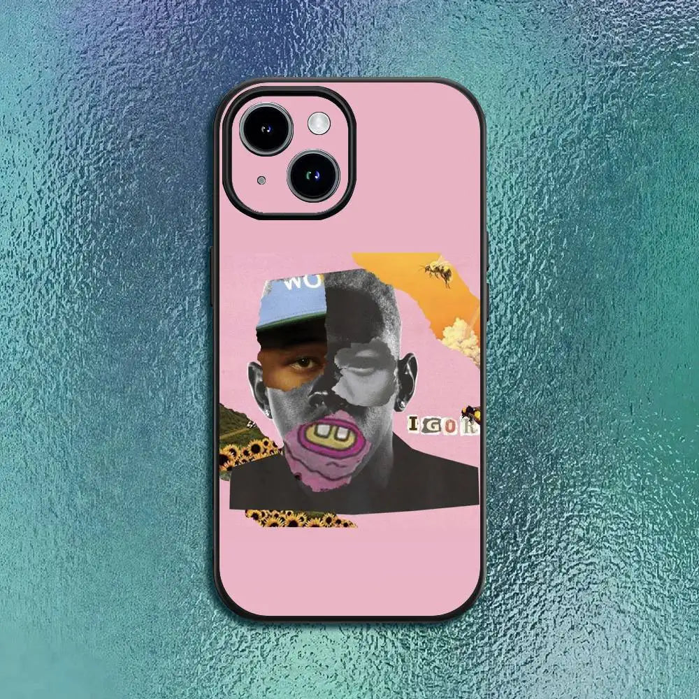 Tyler rapper the hot creator Phone Case For IPhone 17 12 13 14 15 16Pro Max  Plus Classic black soft shell