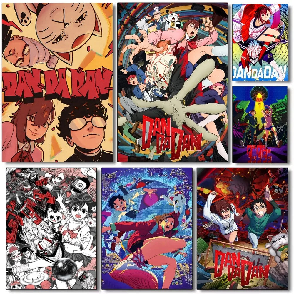 1PC Classic Anime Dandadan Poster Self-adhesive Art Waterproof Paper Sticker Coffee House Bar Room Wall Decor