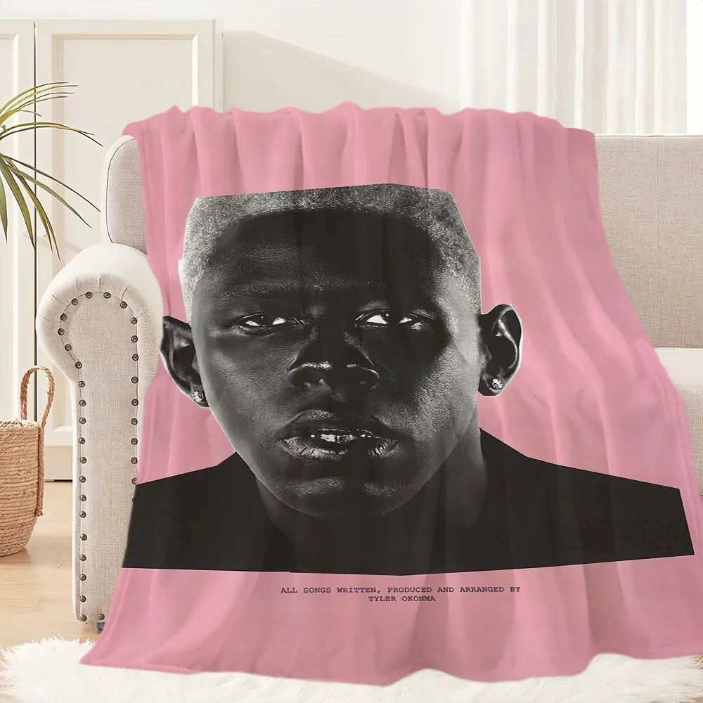 Singer T-Tyler The C-Creator Chromakopia Blanket Plush Nap Sofa rug for Living Room Office Bed Birthday Home Travel Kid Gifts