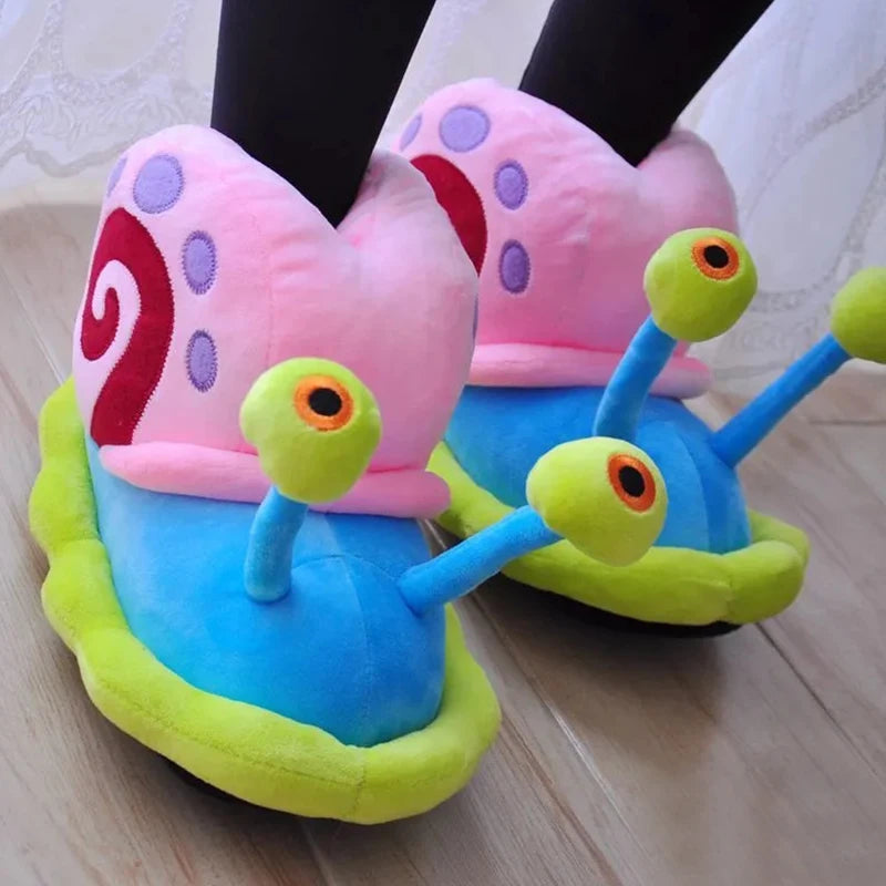 Funny Snail Slippers Cartoon Warm Indoor Home Cotton Shoes Men's and Women's Winter Anti slip