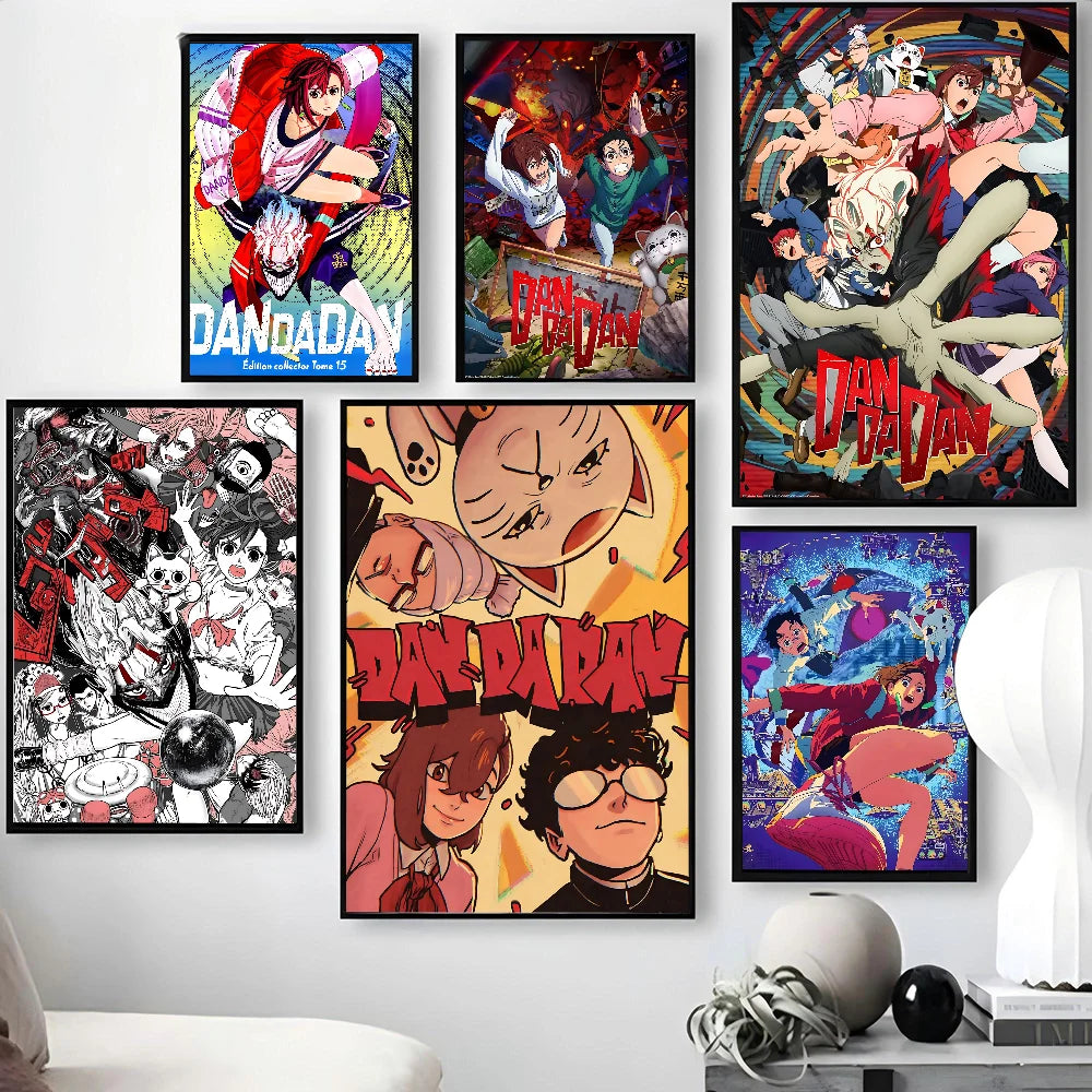 1PC Classic Anime Dandadan Poster Self-adhesive Art Waterproof Paper Sticker Coffee House Bar Room Wall Decor