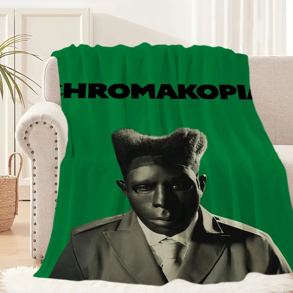 Singer T-Tyler The C-Creator Chromakopia Blanket Plush Nap Sofa rug for Living Room Office Bed Birthday Home Travel Kid Gifts