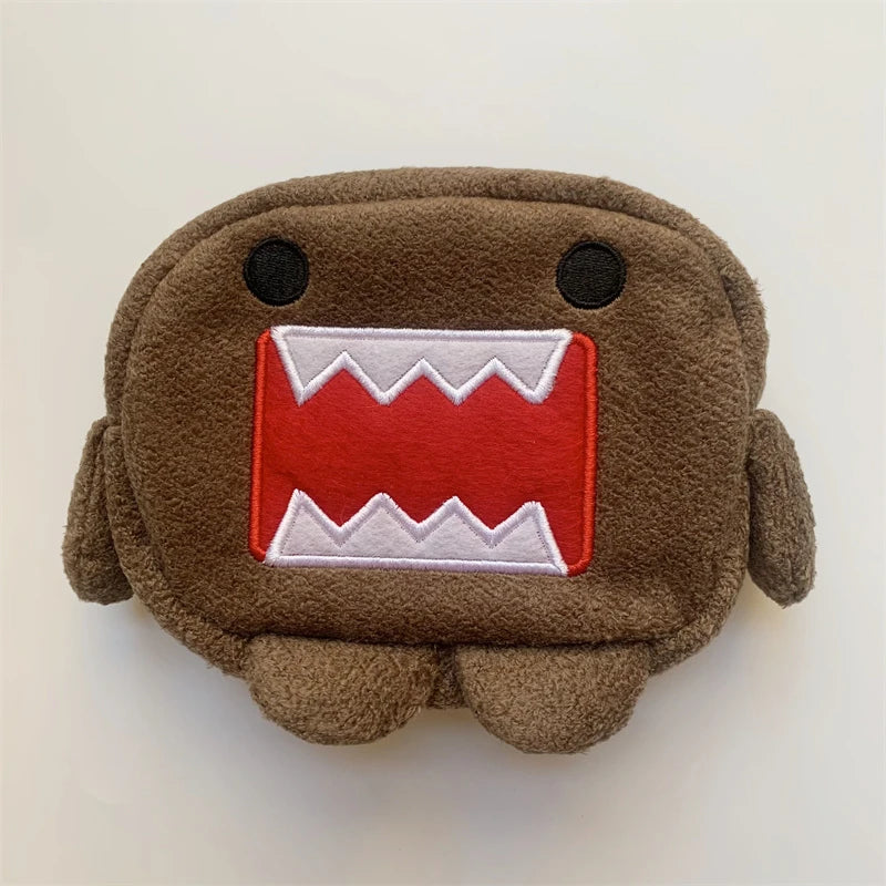 Domo Kun Plush Multi Storage Bag Makeup Organizer Pouch Kawaii Cute Coin Purse Wallet Cosmetic Bags Beauty Vanity Case