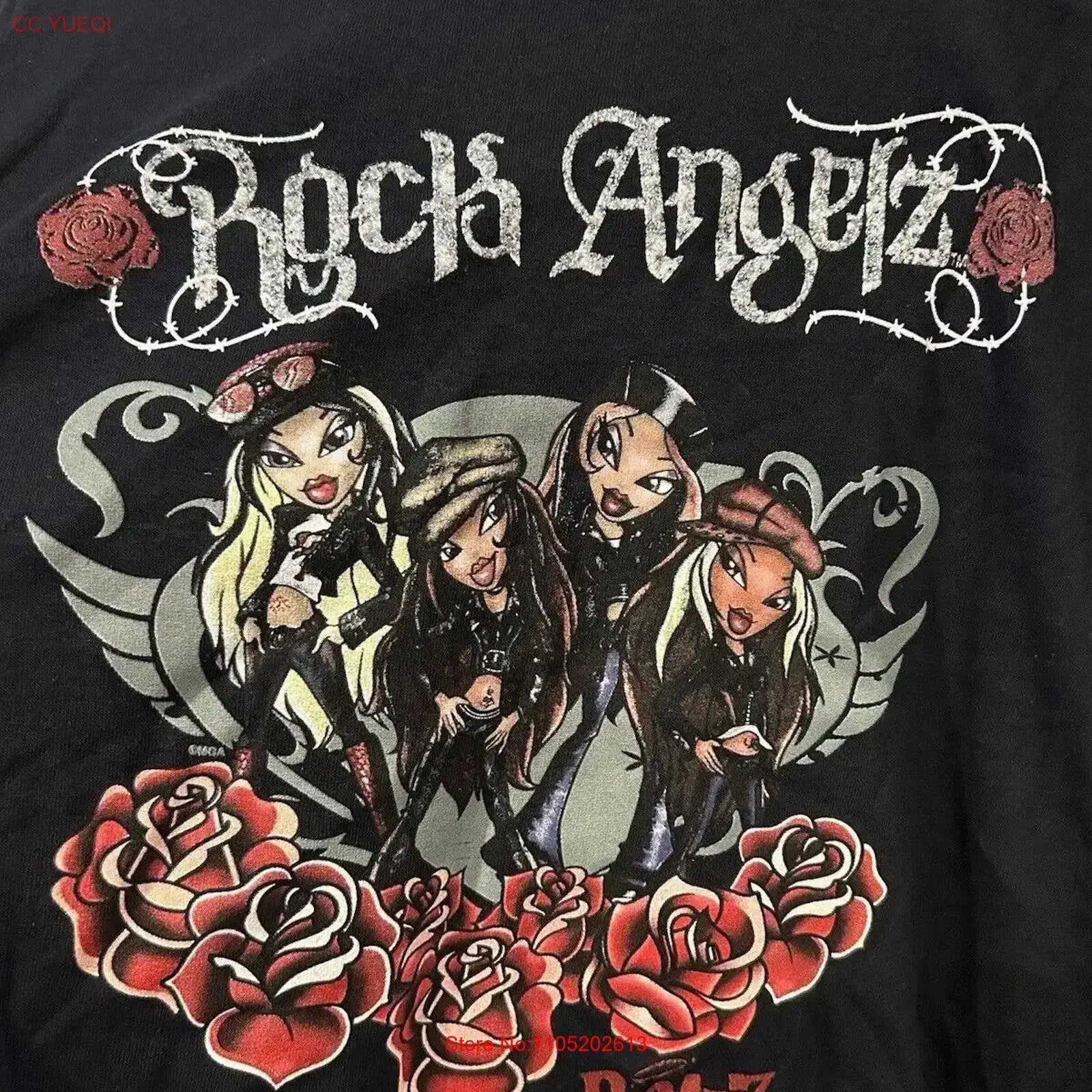 NEW Bratz Doll T Shirt Adult Sz XS Black Y2K Style Print Hot Topic vintage Washed Casual Soft Top For Everyday Wear streetwear