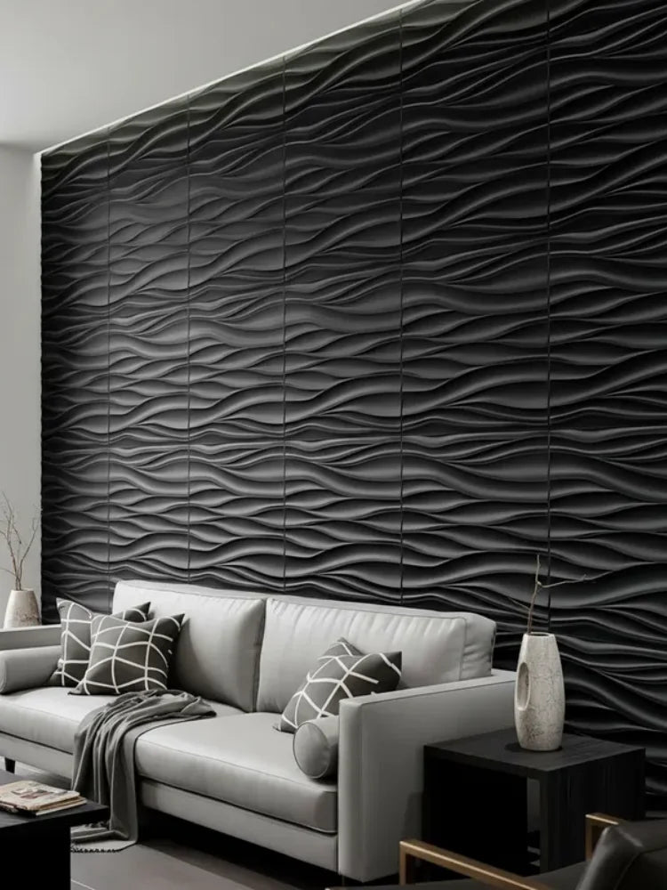 20PCS 3D Wall Panels 30x30cm Indoor Wall Decoration for Living Room Bedroom Hotel Office  Mural Tile-Panel-Mold 3D Wall Sticker