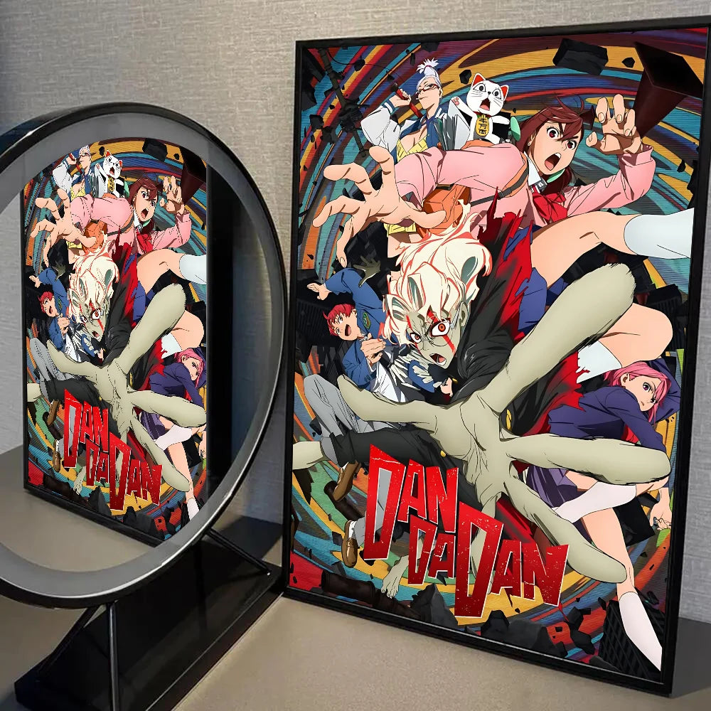 1PC Classic Anime Dandadan Poster Self-adhesive Art Waterproof Paper Sticker Coffee House Bar Room Wall Decor