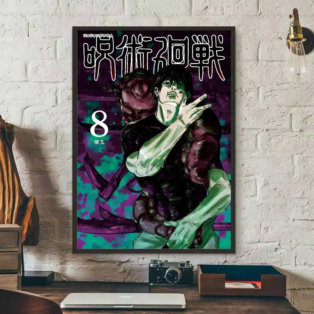 Kaisen Fushiguro Toji Anime Poster HD Art Sticky Wall Waterproof Home Living Room Bedroom Bar Aesthetic Decoration