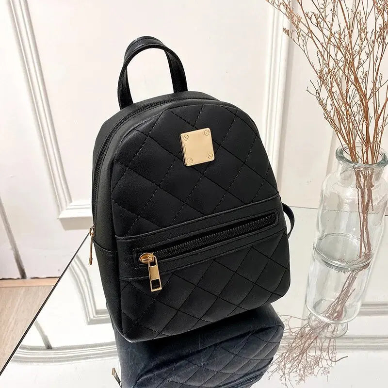 Fashion Backpack Women Designer PU Leather Small Girl Backpack Bag Leisure Women Shoulder Bag Mini School Backpack Travel Bag