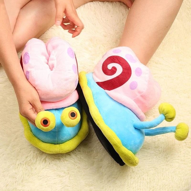 Funny Snail Slippers Cartoon Warm Indoor Home Cotton Shoes Men's and Women's Winter Anti slip