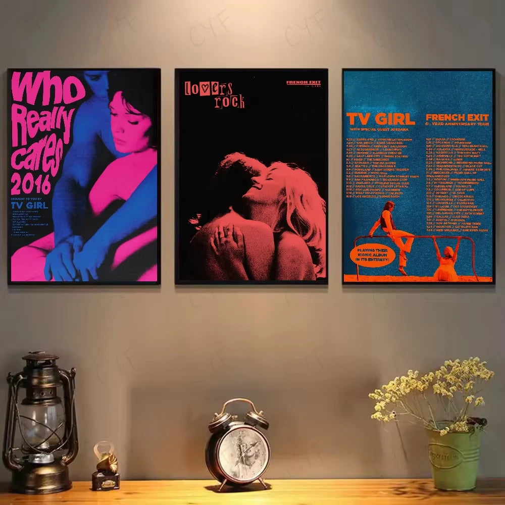 Tv Girl French Exit Lovers Rock Poster HD art canvas painting home living room bedroom bar aesthetic decoration