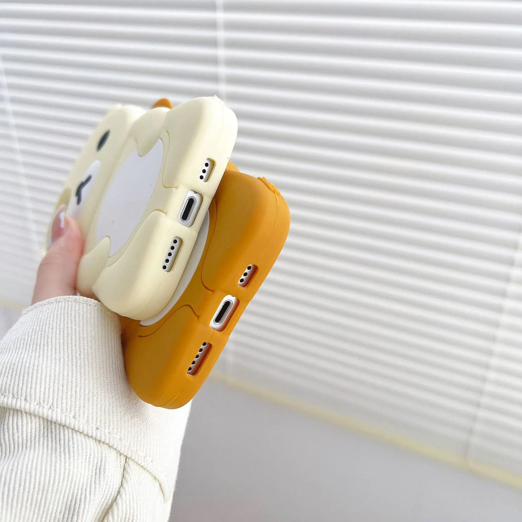 Rilakkuma Bear Silicone Soft Cover Case For iPhone 17 16 15 14 13 12 11 Pro Max mini Plus Xs XR 6 7 8 Plus