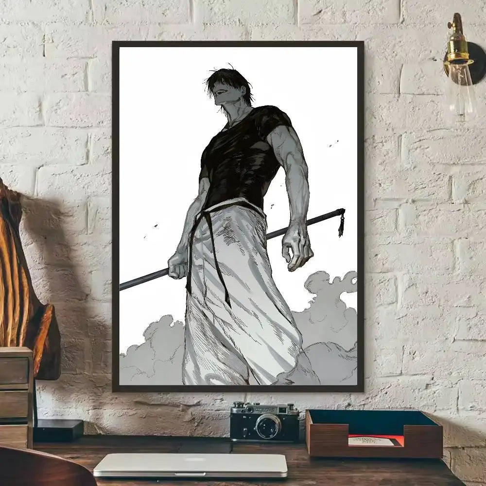 Kaisen Fushiguro Toji Anime Poster HD Art Sticky Wall Waterproof Home Living Room Bedroom Bar Aesthetic Decoration