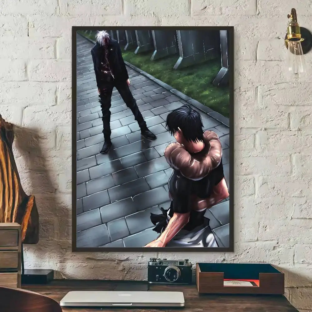 Kaisen Fushiguro Toji Anime Poster HD Art Sticky Wall Waterproof Home Living Room Bedroom Bar Aesthetic Decoration