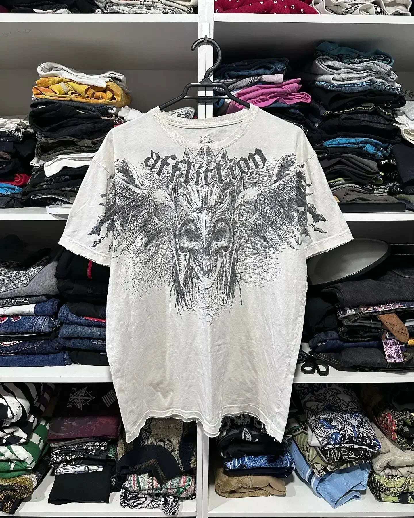 Y2K American Skull Pattern Long Sleeved T Shirt Fashion Round Neck Oversized T Shirt New Mens Womens Casual Gothic Clothing Tops