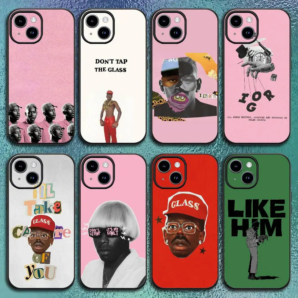 Tyler rapper the hot creator Phone Case For IPhone 17 12 13 14 15 16Pro Max  Plus Classic black soft shell