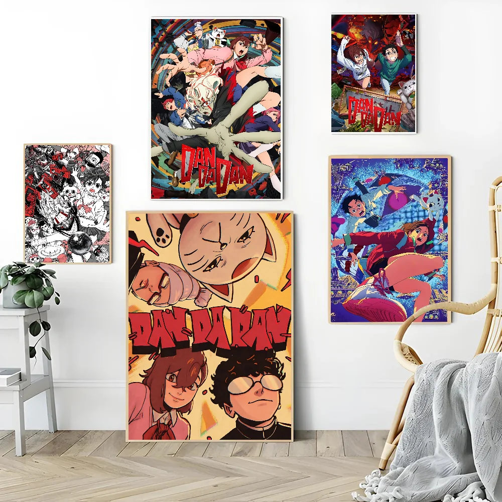 1PC Classic Anime Dandadan Poster Self-adhesive Art Waterproof Paper Sticker Coffee House Bar Room Wall Decor