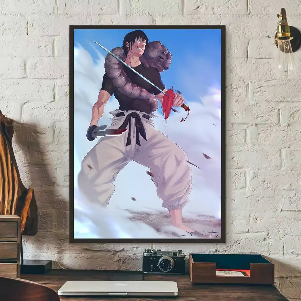 Kaisen Fushiguro Toji Anime Poster HD Art Sticky Wall Waterproof Home Living Room Bedroom Bar Aesthetic Decoration