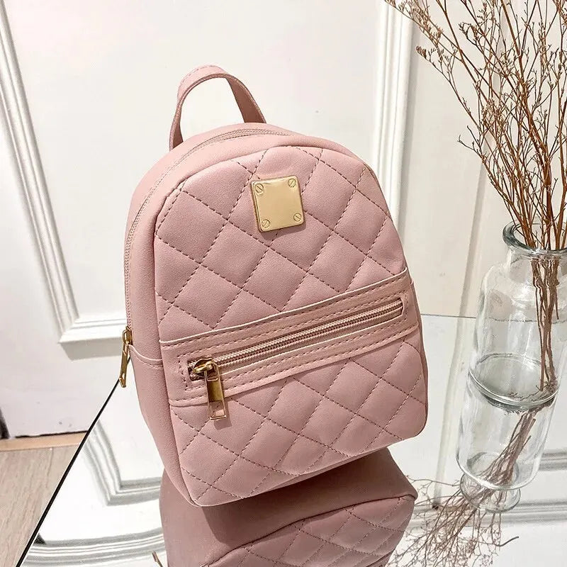 Fashion Backpack Women Designer PU Leather Small Girl Backpack Bag Leisure Women Shoulder Bag Mini School Backpack Travel Bag