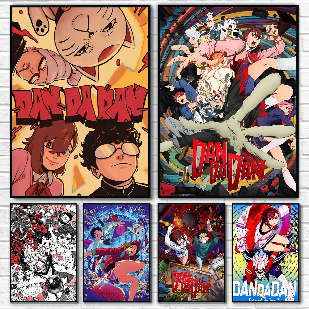 1PC Classic Anime Dandadan Poster Self-adhesive Art Waterproof Paper Sticker Coffee House Bar Room Wall Decor