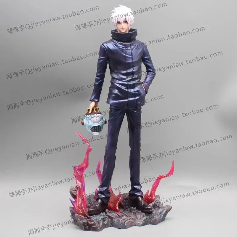Jujutsu Kaisen Anime Figures Satoru Gojo Figure 2 Heads 2 Arms Action Figurine Statue Collection Ornament Model Christmas Gifts