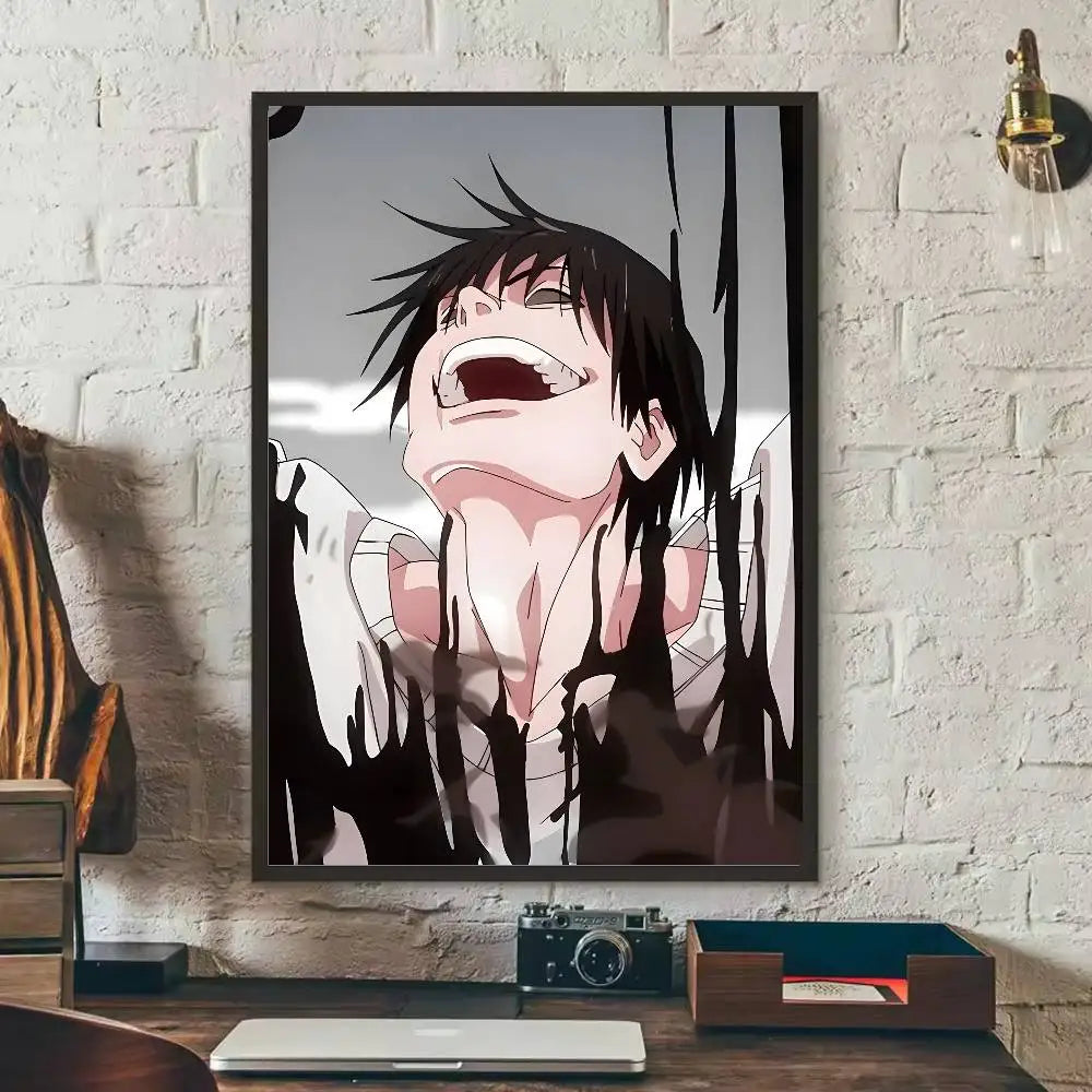 Kaisen Fushiguro Toji Anime Poster HD Art Sticky Wall Waterproof Home Living Room Bedroom Bar Aesthetic Decoration