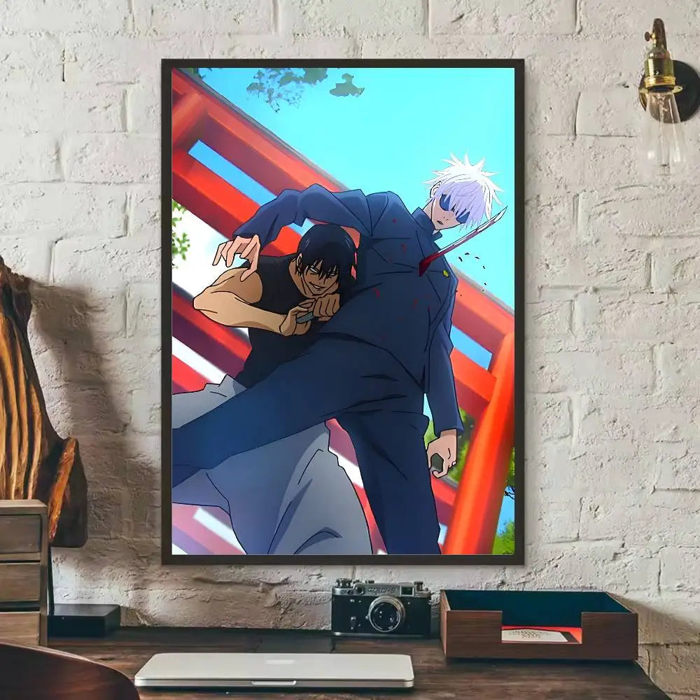 Kaisen Fushiguro Toji Anime Poster HD Art Sticky Wall Waterproof Home Living Room Bedroom Bar Aesthetic Decoration