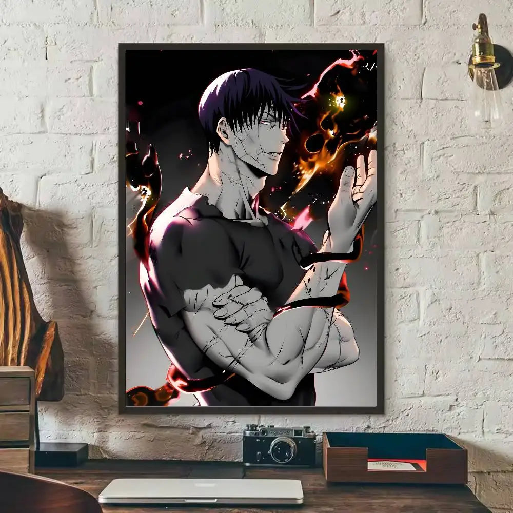 Kaisen Fushiguro Toji Anime Poster HD Art Sticky Wall Waterproof Home Living Room Bedroom Bar Aesthetic Decoration