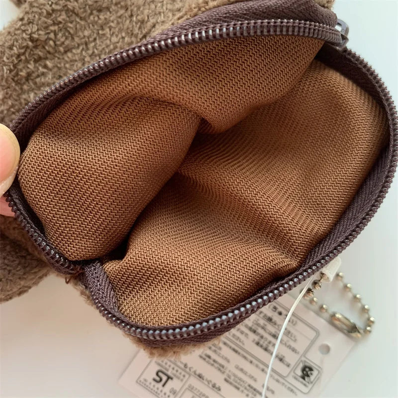 Domo Kun Plush Coin Purse Cute Keychain Wallet Anime Body Mini Small Coin Pouch Case