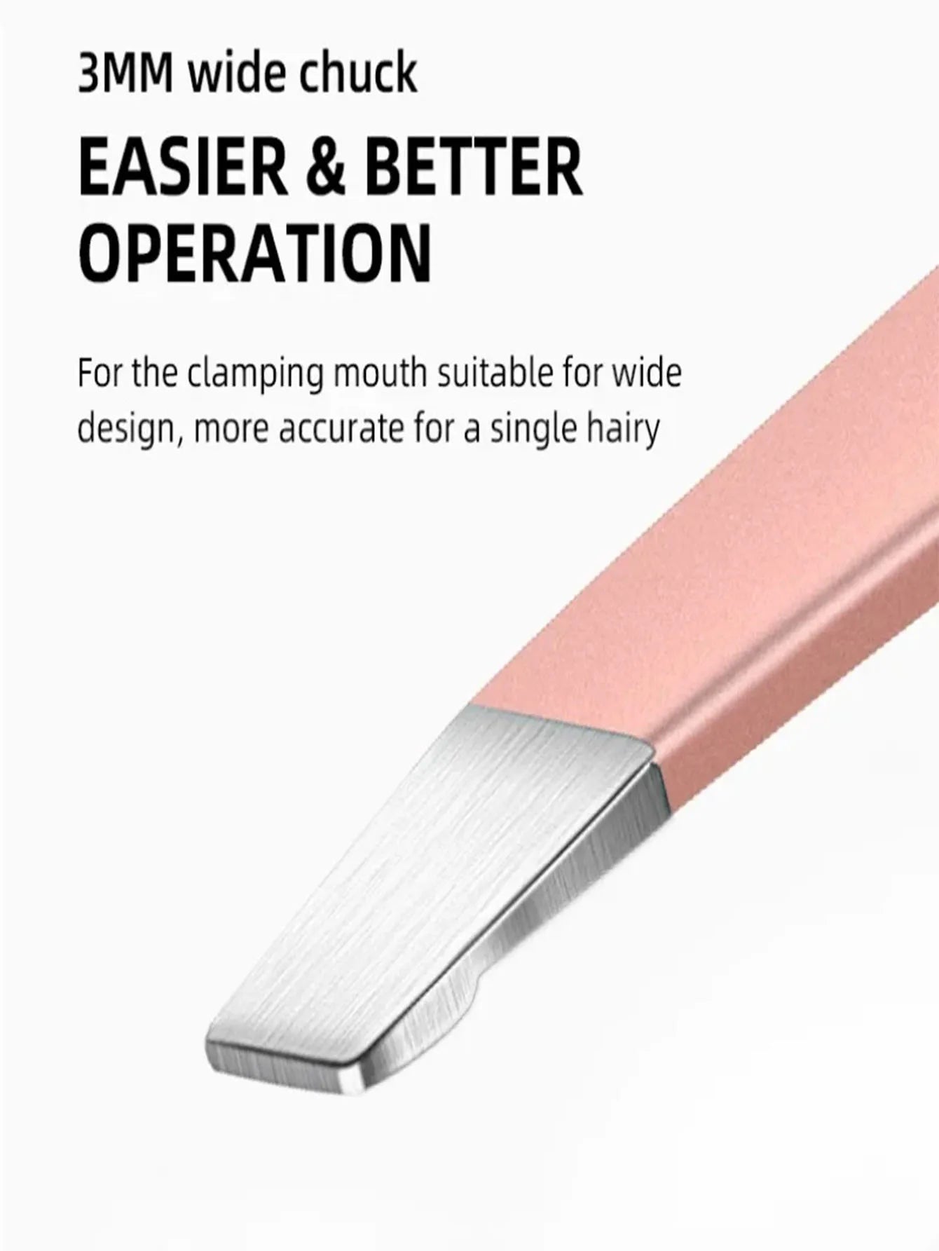 4 Sets of Pink Tweezers for Daily Cleaning of Eyebrows, Eyelashes and Whiskers