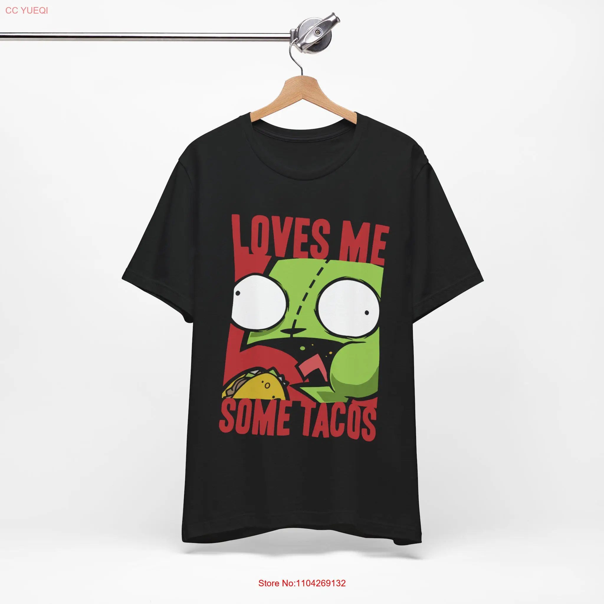 Loves Me Some Tacos Invader Zim Gir shirt Emo Scene Styled T 2000's Vintage Hot Topic long or short sleeves