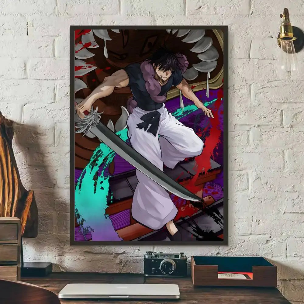 Kaisen Fushiguro Toji Anime Poster HD Art Sticky Wall Waterproof Home Living Room Bedroom Bar Aesthetic Decoration