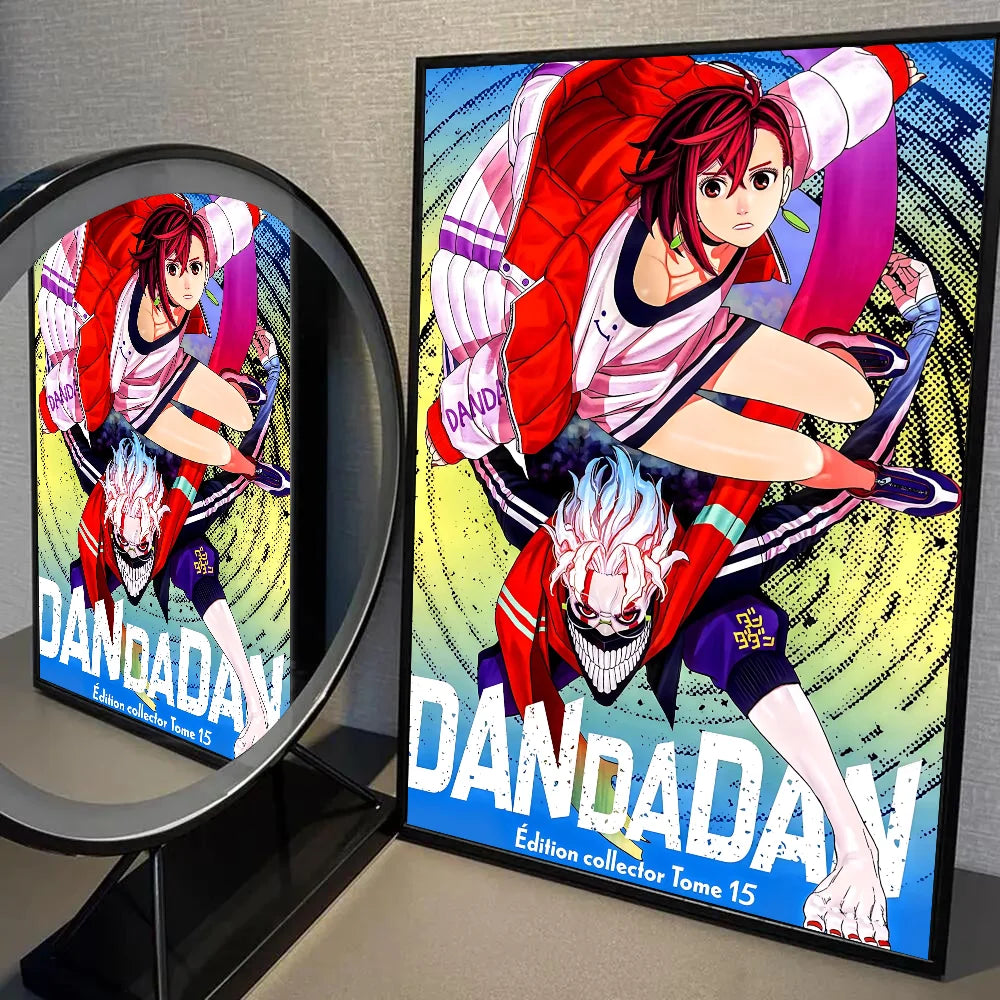 1PC Classic Anime Dandadan Poster Self-adhesive Art Waterproof Paper Sticker Coffee House Bar Room Wall Decor