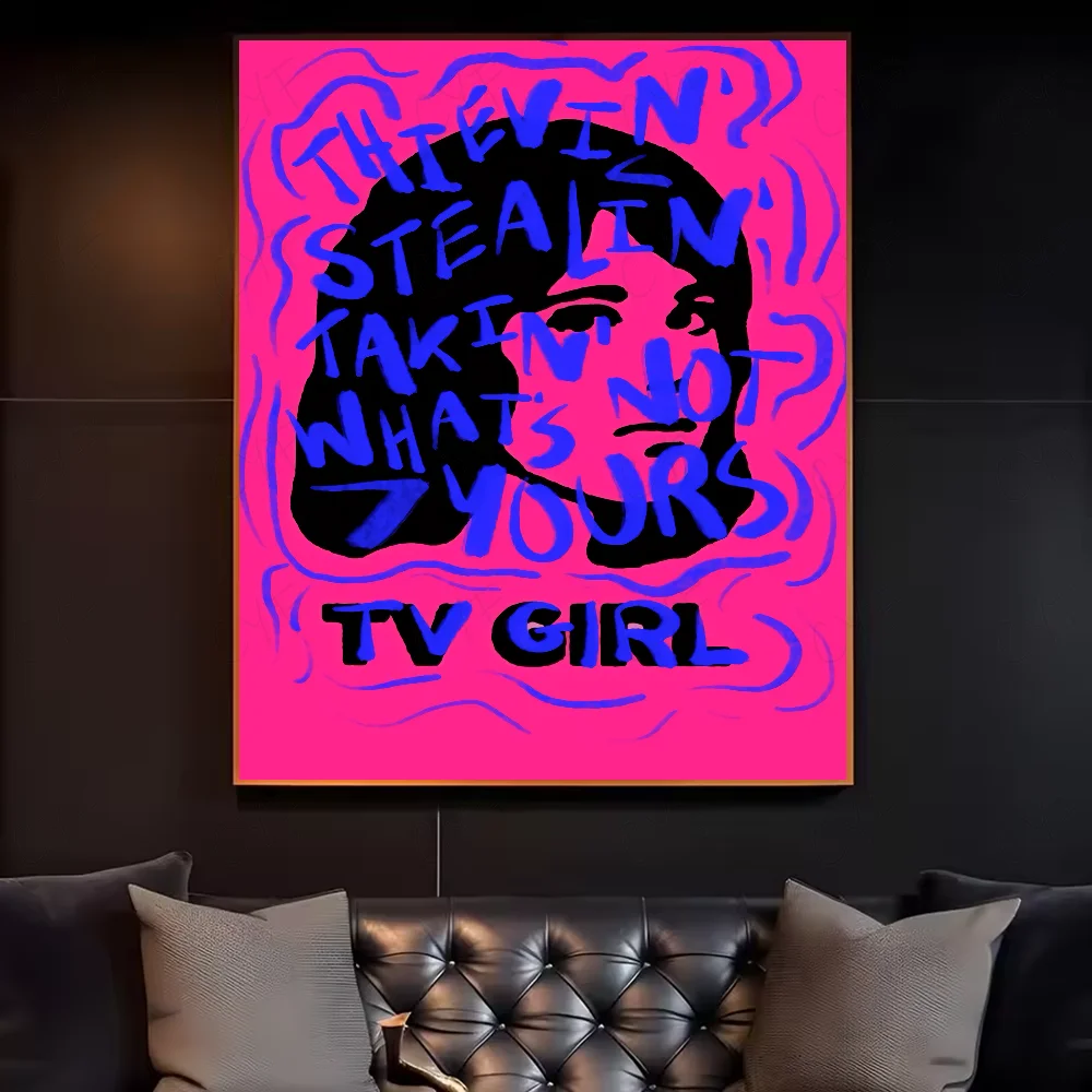 Tv Girl French Exit Lovers Rock Poster HD art canvas painting home living room bedroom bar aesthetic decoration