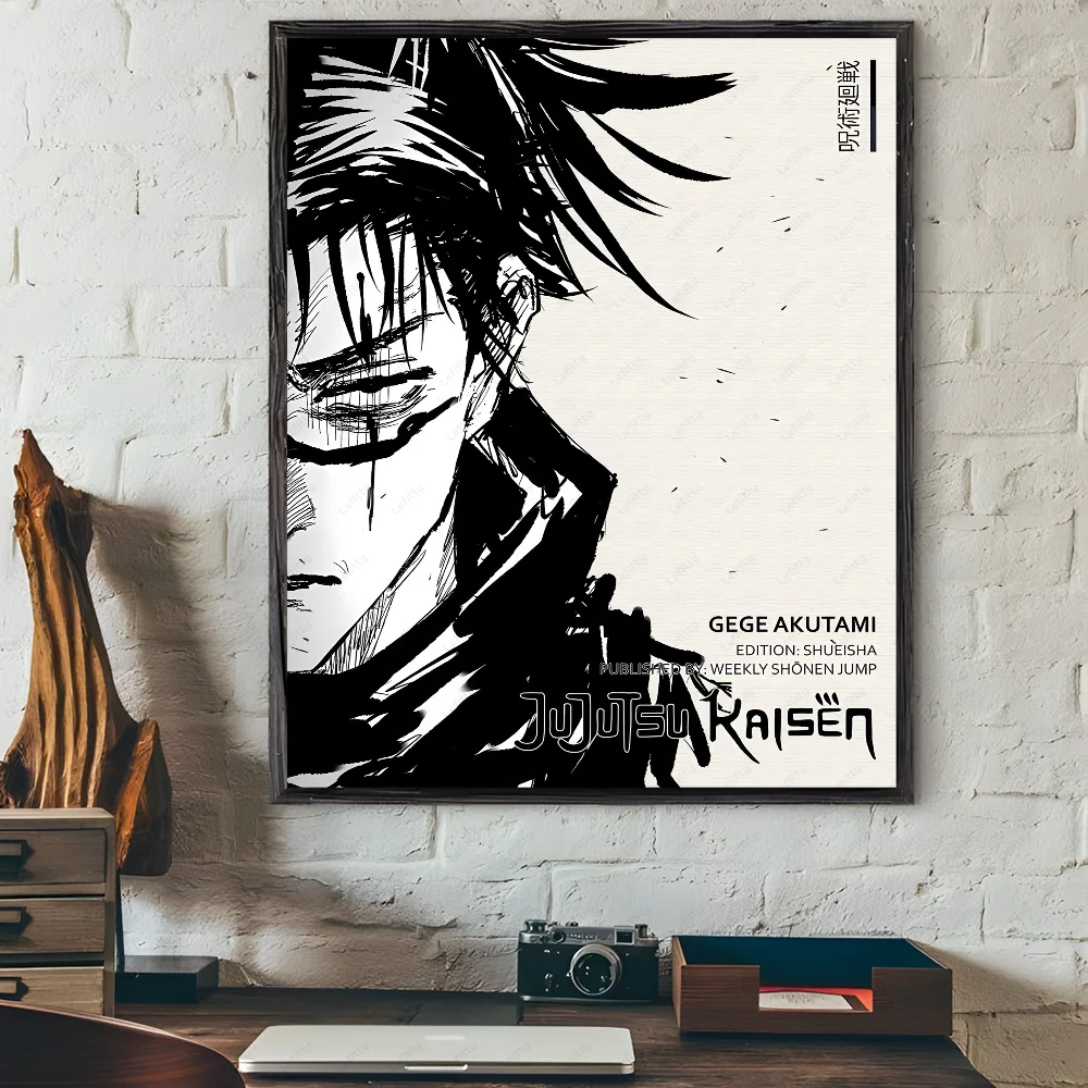 Japanese Manga J-JujutsuES K-KaisenS Poster Sticky Wall Art Printing Waterproof Home Living Bed Room Bar Hallway Aesthetic Decor