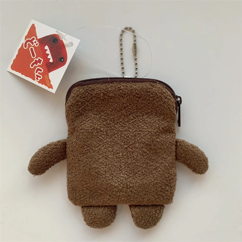 Domo Kun Plush Coin Purse Cute Keychain Wallet Anime Body Mini Small Coin Pouch Case