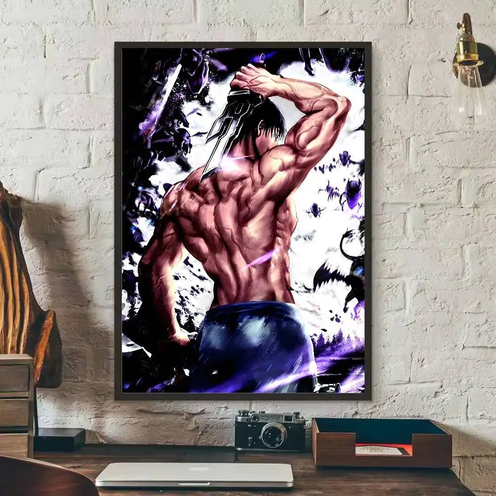Kaisen Fushiguro Toji Anime Poster HD Art Sticky Wall Waterproof Home Living Room Bedroom Bar Aesthetic Decoration