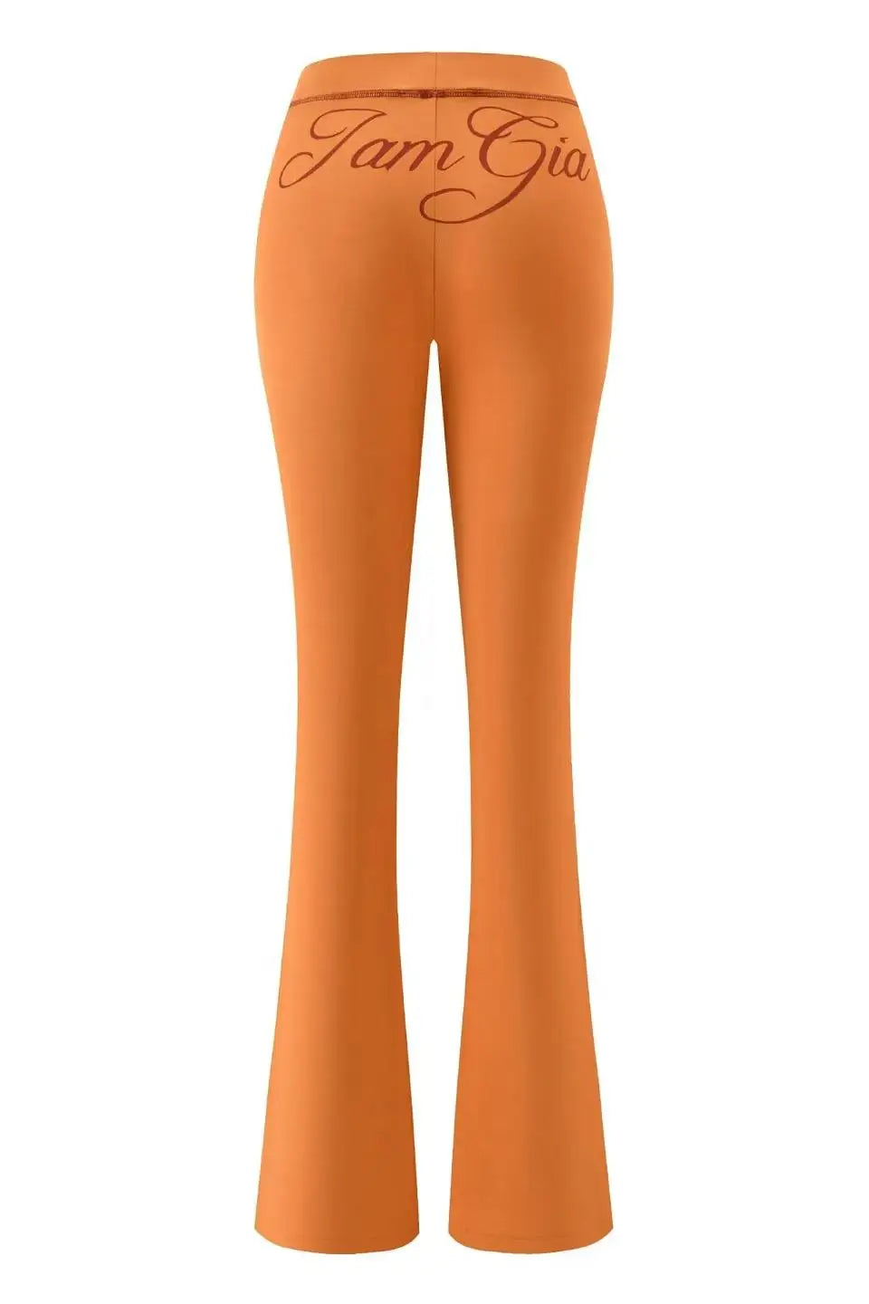 Gia regular shoulder slim-fit letter print topstitch design slim-fit hooded zip-up short jacket and pants set