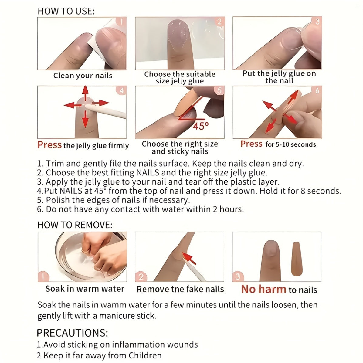 144pcs Multi-Style Handmade False Nail Set | Featuring Various Nail Art Styles, Suitable For Women And, Trendy Women, Perfect For Daily Use And Parties, Made of ABS, Mixed Color System, Square Shape, Middle Length, Glossy End